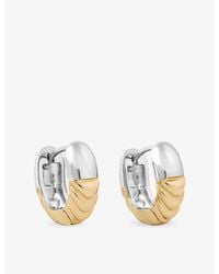 Astley Clarke - Aurora Weave 18Ct- Plated Sterling- And 925 Sterling Hoop Earrings - Lyst