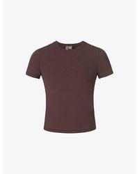 Sweaty Betty - Essential Sculpt Short-Sleeve Cotton-Jersey Top - Lyst