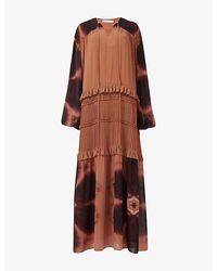eem - Printed Woven Maxi Kaftan - Lyst