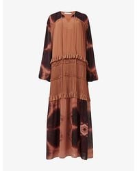 eem - Printed Woven Maxi Kaftan - Lyst