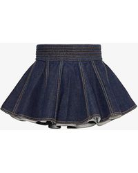 Alaïa - Skirt-design Pleated Denim Belt - Lyst