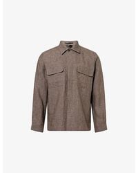 Sunspel - Regular-Fit Pointed-Collar Linen Overshirt - Lyst