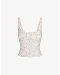 NikeSKIMS - Matte Printed Square-Neck Studio Tank Top - Lyst