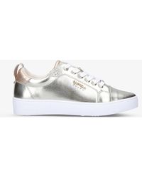 carvela silver trainers