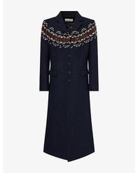 Dries Van Noten - Ralor Embroidered Wool-Blend Coat - Lyst