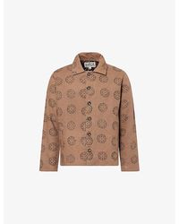 Kartik Research - Graphic-Print Cropped Cotton Quilted Jacket - Lyst
