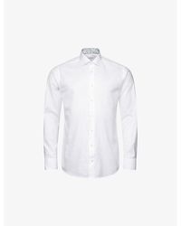 Eton - Solid Slim-fit Cotton-blend Oxford Shirt - Lyst