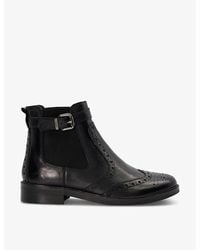 Dune - Question Brogue-design Leather Chelsea Boots - Lyst