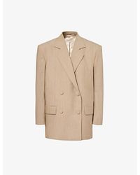 Givenchy - Double-breasted Notched-lapel Wool Blazer - Lyst