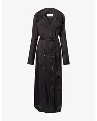 Dries Van Noten - Rolana Stripe-Pattern Cupro Trench Coat - Lyst