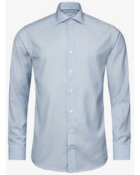 Eton - Solid Slim-fit Merino-wool Shirt - Lyst