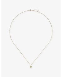 Missoma - Fine August Birthstone 14Ct And Peridot Pendant Necklace - Lyst