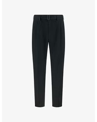 BOGGI - Tapered-Leg Belted Linen Trousers - Lyst