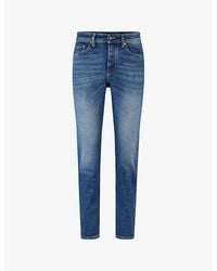 BOSS - Regular-Fit Tapered-Leg Stretch-Denim Jeans - Lyst