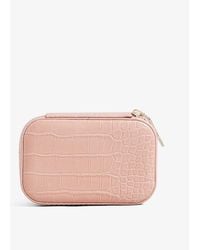 Ted Baker - Ivee Croc-embossed Faux-leather Mini Jewellery Case - Lyst
