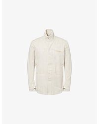 Boris Bidjan Saberi - Striped Three-Slip-Pockets Cotton-Blend Jacket - Lyst