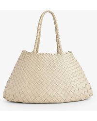 Dragon Diffusion - Santa Croce Woven-leather Top-handle Basket Bag - Lyst