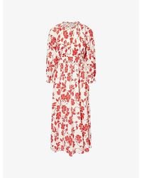 Rails - Matia Floral-Print Cotton Midi Dress - Lyst