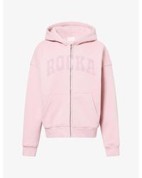 Ru & Rocka - Varsity Logo-Print Jersey Hoody - Lyst