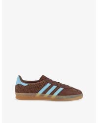 adidas - Gazelle Indoor Textured Woven And Leather Low-Top Trainers - Lyst
