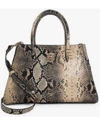 Dune - Daitlyn Snake-effect Faux-leather Top-hand Bag - Lyst