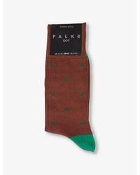 FALKE - Dot-patterned Cotton-blend Socks - Lyst