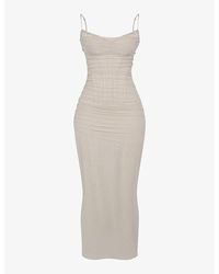House Of Cb - Nalini Corseted Stretch-Woven Maxi Dress - Lyst