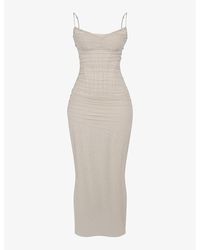 House Of Cb - Nalini Corseted Stretch-woven Maxi Dress - Lyst