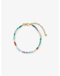 Monica Vinader - Freedom Mini Multi Gemstone 18Ct Vermeil And Freedom Stones Beaded Bracelet - Lyst