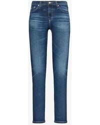 AG Jeans - Prima Mid-rise Slim-fit Stretch-denim Jeans - Lyst