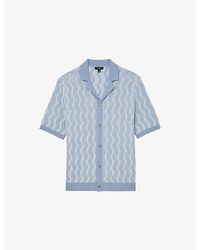 Reiss - Johnny Wave-Pattern Knitted Shirt - Lyst