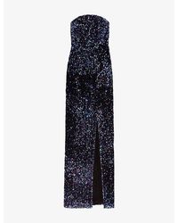 Ro&zo - Blair Cluster Sequin Bandeau Maxi - Lyst