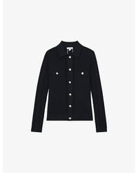 Reiss - Harri Button-Through Knitted Top - Lyst