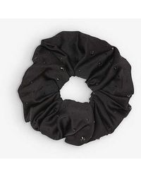 Sandro - Crystal-embellished Woven Scrunchie - Lyst