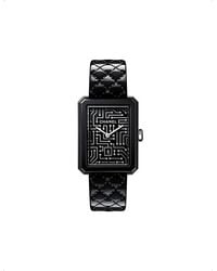 CHANEL - H7946 Boy·Friend Cyberdata Steel And 0.08Ct Round-Brilliant Diamond Quartz Watch - Lyst