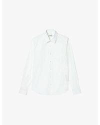 Sandro - Classic-Collar Slim-Fit Stretch Cotton-Blend Shirt - Lyst