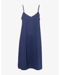 Hanro - V-Neck Shoulder-Straps Cotton-Jersey Nightdress - Lyst