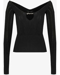 Jacquemus - Le Haut Pralu Plunge-neck Knitted Top - Lyst