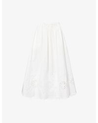 Jenni Kayne - Lauren Embroidered Cotton Midi Skirt - Lyst