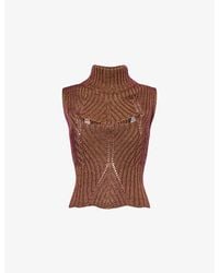 Vivienne Westwood - Mary Funnel-Neck Silk-Blend Corset Top - Lyst