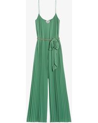 Claudie Pierlot Cotton Jumpsuit in Camel Womens Clothing Jumpsuits and rompers Full-length jumpsuits and rompers Natural 