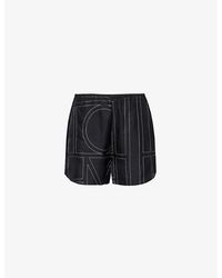 TOTEME - Wide-Leg High-Rise Silk-Twill Shorts - Lyst