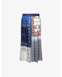 Weekend by Maxmara - Luna Pleated Woven Midi Skirt - Lyst