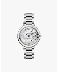 Cartier - Crw4Bb0021 Ballon Bleu De And 0.05Ct Diamond Mechanical Watch - Lyst