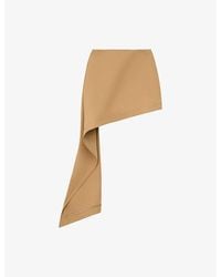 Loewe - Draped-Side Asymmetric-Hem Cotton-Blend Mini Skirt - Lyst