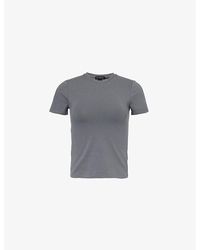 GOOD AMERICAN - Baby Round-neck Short-sleeve Stretch-cotton T-shirt - Lyst