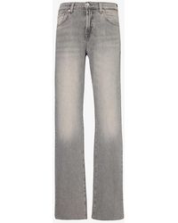 7 For All Mankind - Tess Straight-leg Mid-rise Stretch-denim Jeans - Lyst