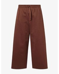 Loewe - Ibiza Drawstring-Waist Cotton Trousers - Lyst
