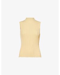 Weekend by Maxmara - High-Neck Panel-Rib Stretch-Knit Top - Lyst