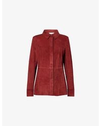 FRAME - The Suede Tailored Leather Shirt - Lyst